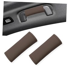 2PCS Leather Inside Car Door Handle Protector,Colorful Car Handle Mocha Brown