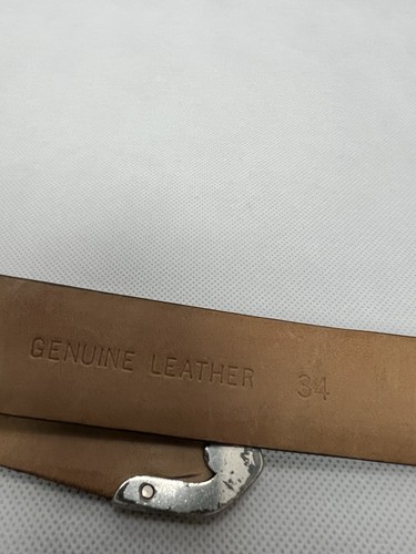 Herren Schwarz Leder Golf Gürtel Golf Schwung Schnalle Schläger Medaillons Größe 34 - Bild 4 von 4