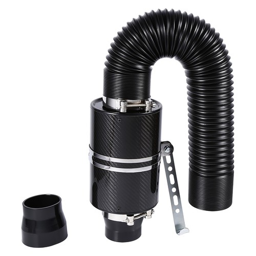 丨Universal Car 3 Carbon Fibre Cold Air Filter Feed Enclosed Intake Induction - Picture 3 of 10