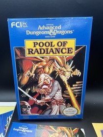 Advanced D&D: Pool of Radiance (Nintendo NES) CIB Complete Box Manual Reg Card