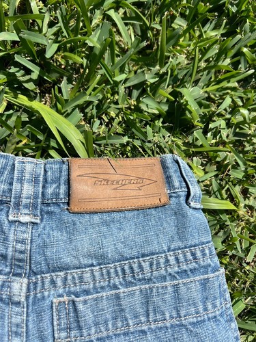 Vintage Skechers Denim Carpenter Cargo Skater Baggy pants youth size 8 - Picture 12 of 12