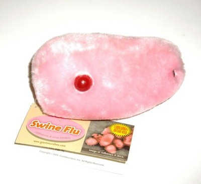 Giant Microbes Swine Flu Influenza A Virus H1N1 Pink Plush Toy 5'' Medical Germs