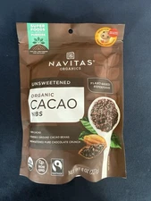 Navitas Unsweetened Organic Cacao Nibs 8 Oz.  BB 5/2026