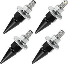 4 PCS Spikes License Plate Screws for Car, Anti Theft Spike Shape License Plate