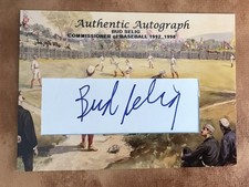 Bud Selig Major League Baseball Commissioner Signed Index Card