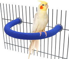 U Shape Parrot Perch Stand Toy Bird Platform Sand Paw Grinding Clean Stick