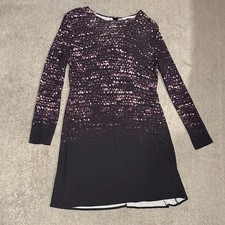 Tory Burch City Lights Dress Colorful Print Elegant Shift Style Women’s L