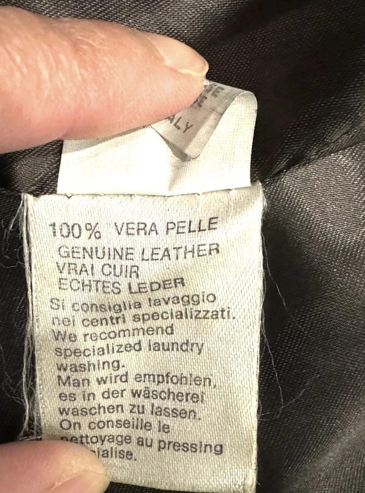 Chaqueta con capucha Italia Cividini para mujer 100 % cuero genuino - marrón - talla M Foto 4 de 4