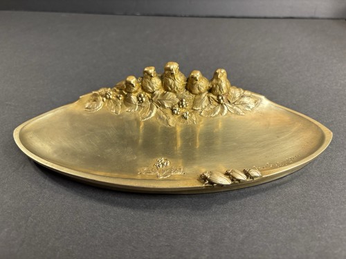 Antique Bronze Tray/Pen Holder/Statue/Signed/Art Nouveau/France C.1900/Bird/Desk - Picture 2 of 18