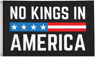 RNR Large No Kings in America Flag 2X3Ft, No King Garden Yard Flags for Outdoor