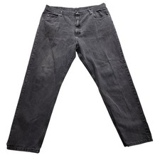 Vintage Wrangler Men's Jeans 42x32 Black Washed Distressed Relaxed Fit Straight