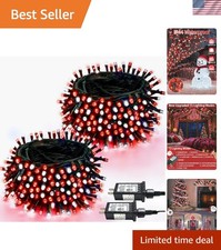 Waterproof Twinkle Lights - 2-Pack 66FT LED Christmas Lights with 13 Settings