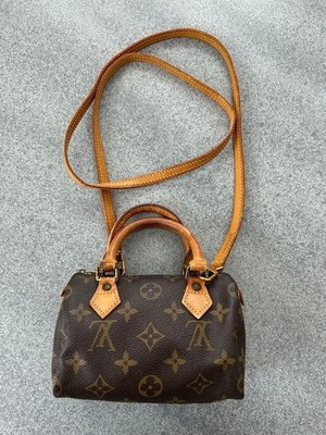 Louis Vuitton Nano Speedy Monogram Crossbody Bag - Authentic - Made in France