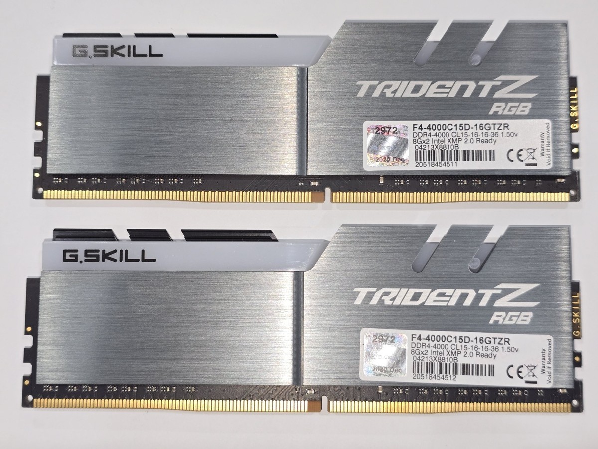 ✓✓ G.SKILL TridentZ RGB 16GB (2x8GB) 4000 MHz *15-16-16-36