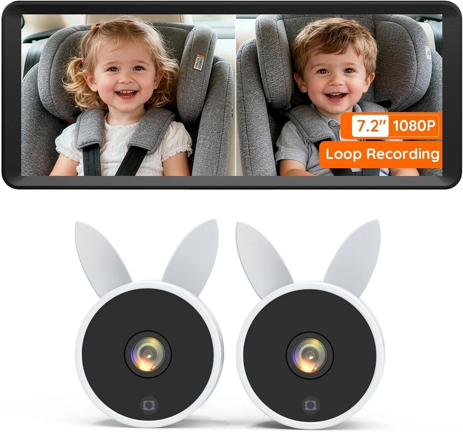 Baby Car Camera with 7.2" Monitor & IR Night Vision | Babyvue BV3 MAX 1080P Dual
Opens in a new wind