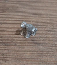 Vintage Miniature Pewter Dog Animal Figurine Rawcliffe 1982 Excellent Condition.
