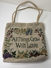 Vintage Floral Tapestry Tote Bag All Things Grow With Love