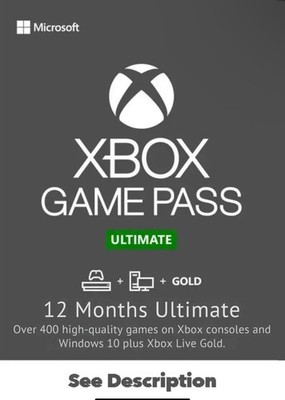 Xbox Game Pass Ultimate 12 Month Membership GLOBAL   STACKABLE   E DELIVERY  