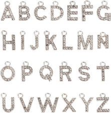 Elecrelive Letters Chrams for Bracelet Making, Initial A-Z Alphabet Charms Gold