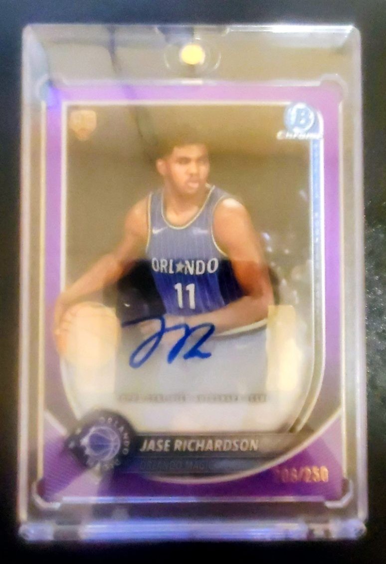 25-26 Bowman Chrome Autographs Jase Richardson #BCA-JR Purple Refractor 206/250