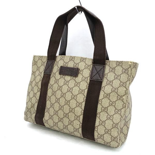 Gucci GG PVC Tote Bag, Brown, Handbag, 141976-486628 from Japan