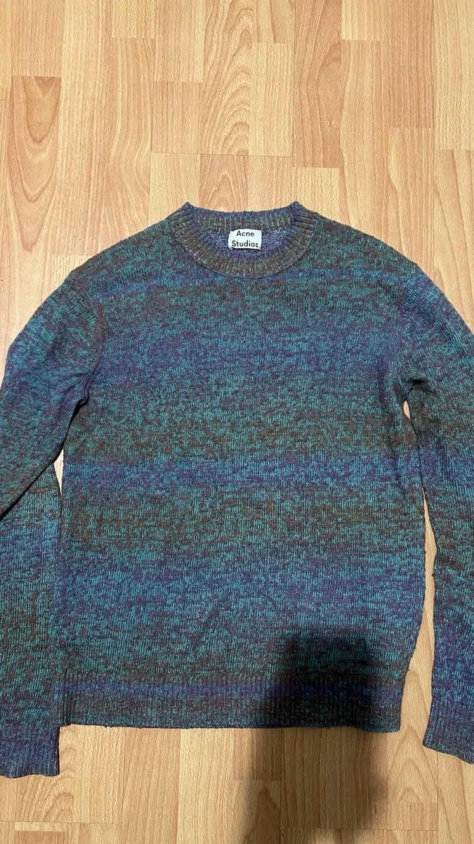 【Acne Studios】wool Pullover Acne Studios - Wool-Blend Half-Zip Sweater - Men - Army green Acne