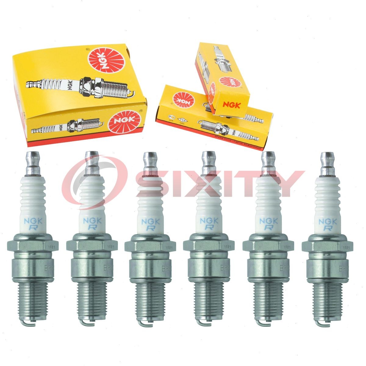 6 pc NGK 1463 BR8ES BLYB Standard Spark Plugs for WR4CC W24ESR-U W24ESR jt