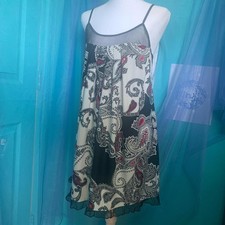 Paisley print slip dress with