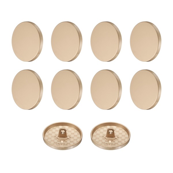 10 StüCk MetallknöPfe Zum NäHen,Rund,Flach,25Mm,Legierungsknopf,Mattgold-image