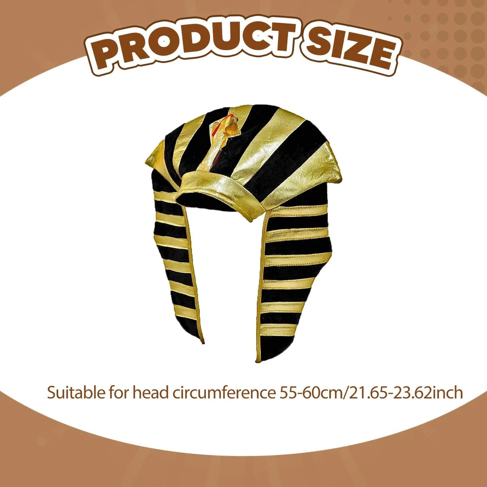 Sombrero de faraón egipcio para niños adultos tocado de faraón para club evento rave Foto 4 de 4