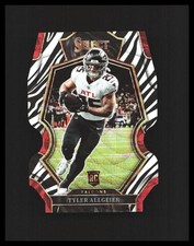 2022 Tyler Allgeier Rookie Card Select Zebra Die-Cut #105 Atlanta Falcons KH. rookie card picture