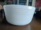 Vintage Pyrex For Hamilton Beach White Milk Glass Banded Mixing Bowl, USA