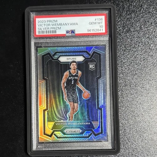 2023-24 Panini Prizm Victor Wembanyama #136 Silver Prizm RC PSA 10