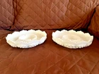Vintage Fenton White Milk Glass Hobnail 3748 MI Chip 'N Dip/Candle Bowl