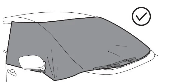 KIA EV3 dal 2024 al 2025 Telo proteggi parabrezza ghiaccio calore ORIGINALE KIA - Immagine 2 di 4