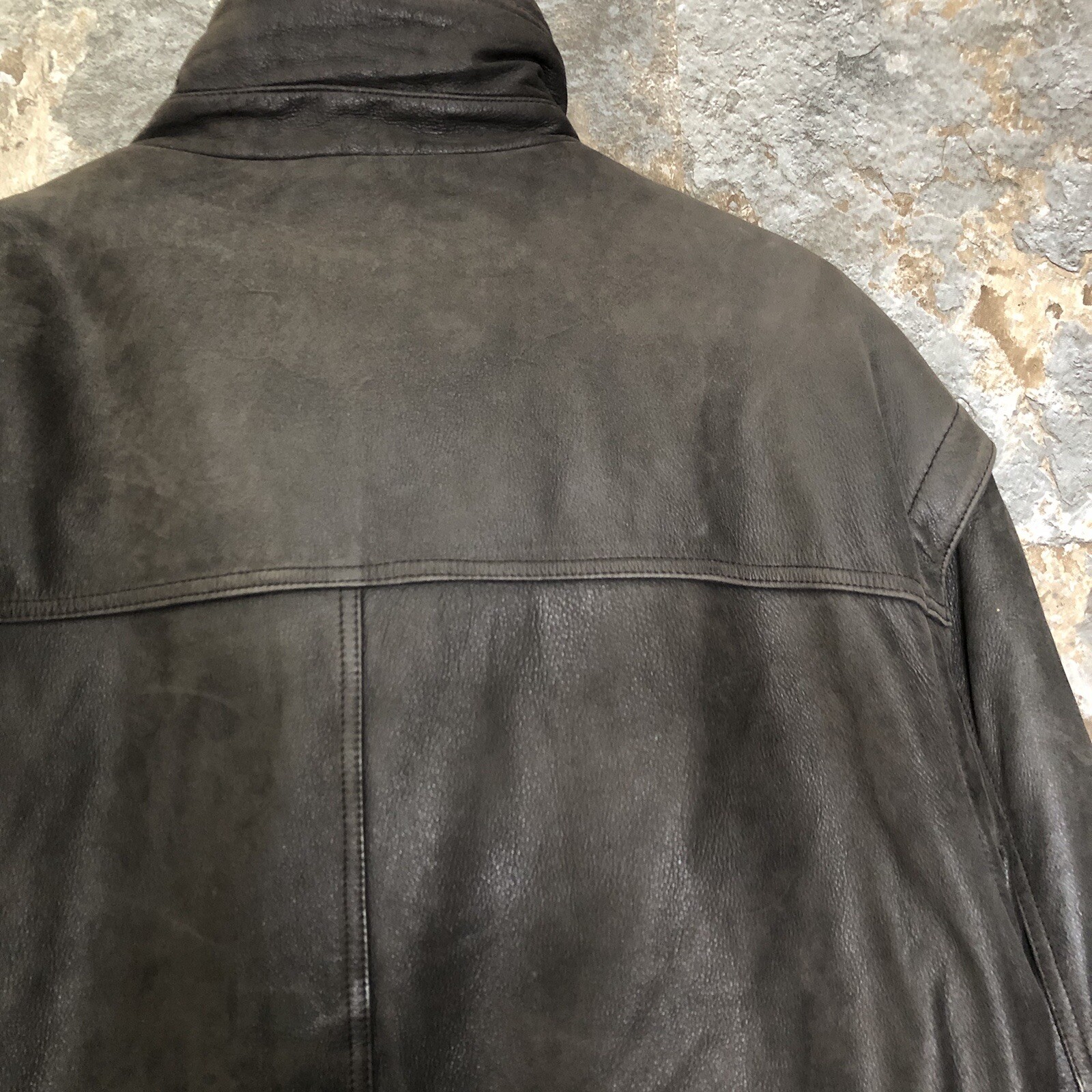 Veste Bomber Pour Homme En Cuir Wilsons - Taille XL, Doublure Noire Thinsulate - État Très Bon