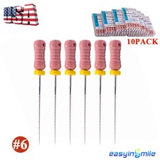 10pkDENTAL K-FILES 25MM Root Canal hand Use K File 6 ENDODONTIC Stainless steel