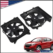 AC Condenser and Radiator Cooling Fan Assembly For 2016 2017 2018 Honda HR-V