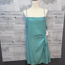 Nine West Seafoam Green Faux Wrap Mini Dress Size XXL
