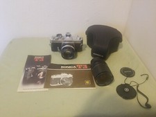 Konica Autoreflex T 35mm Film Camera With 52mm F1.8 Hexanon Lens with extras