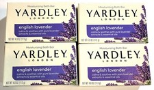 Lot Of 4 Yardley Moisturizing Bath Bar English Lavendar, 4.0 OZ Ea Boxed Bars