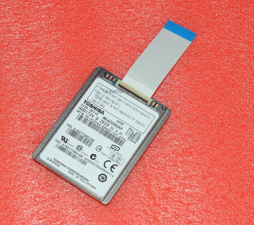 Toshiba MK6008GAH 60GB Internal 4200RPM 1.8" HDD 1724 for ipod laptop - Image 2 of 3