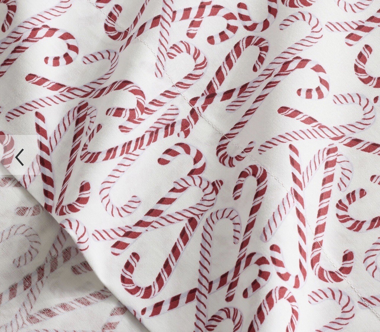 Pottery Barn CANDY CANE Organic Cotton Percale Cal King Sheet Set