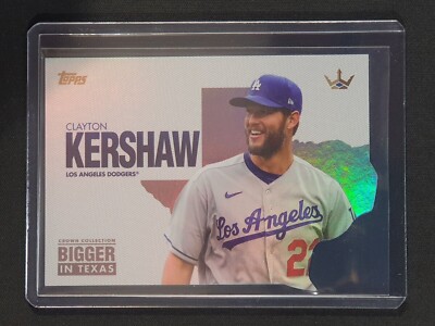 2022 Topps x Bobby Witt Jr Crown Collection Clayton Kershaw Bigger in Texas /99