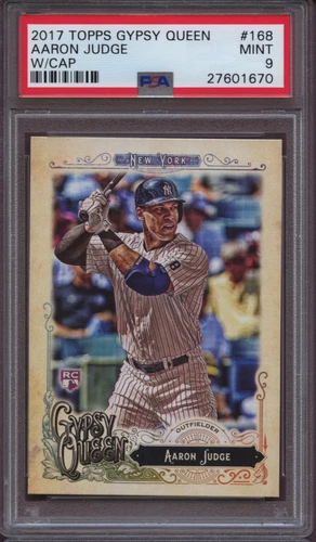 2017 Topps Gypsy Queen 168 Aaron Judge with Cap PSA 9 Mint RC