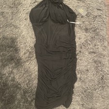 One Shoulder Mesh Black Dress Size Large