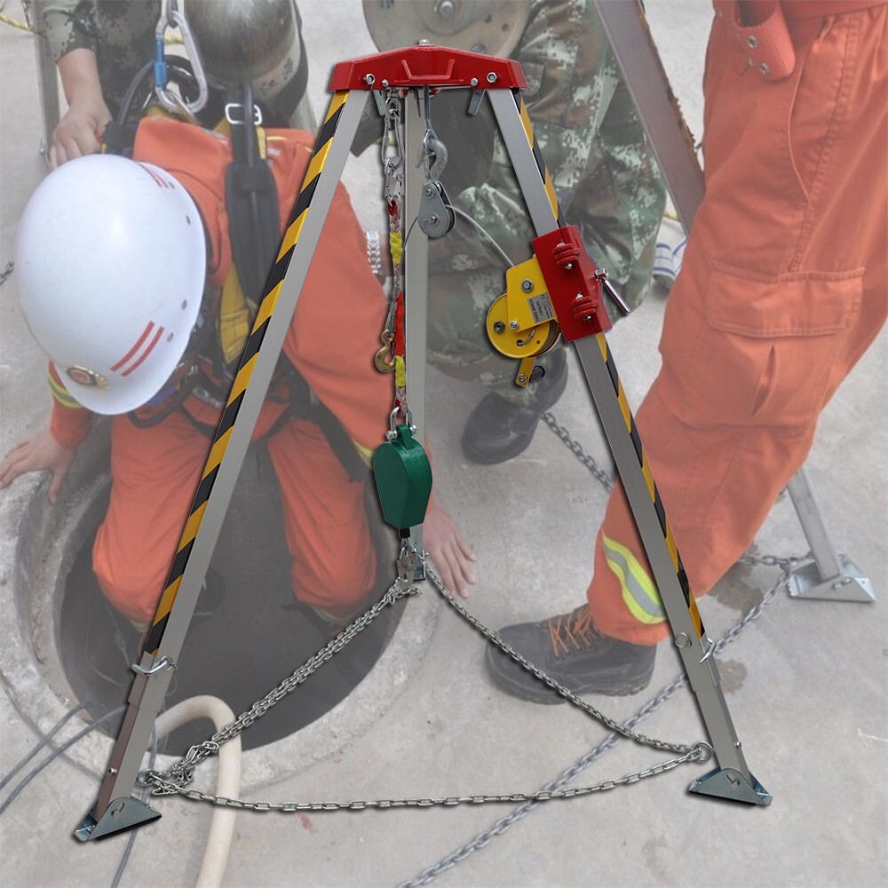 Brand New 1.34-2.14m Non-slip Confined Space Tripod Kit Well