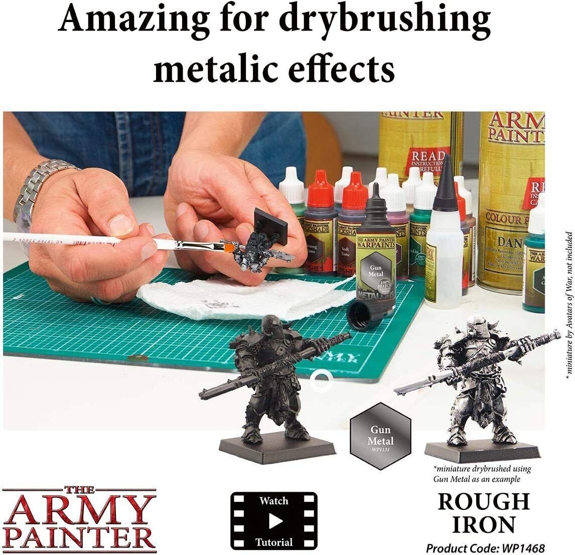 Pinceau Drybrush The Army Painter – Petit Modèle – Poils Synthétiques Toray – Pour Figurines Et Maquettes – Brosse Qualité Hobby