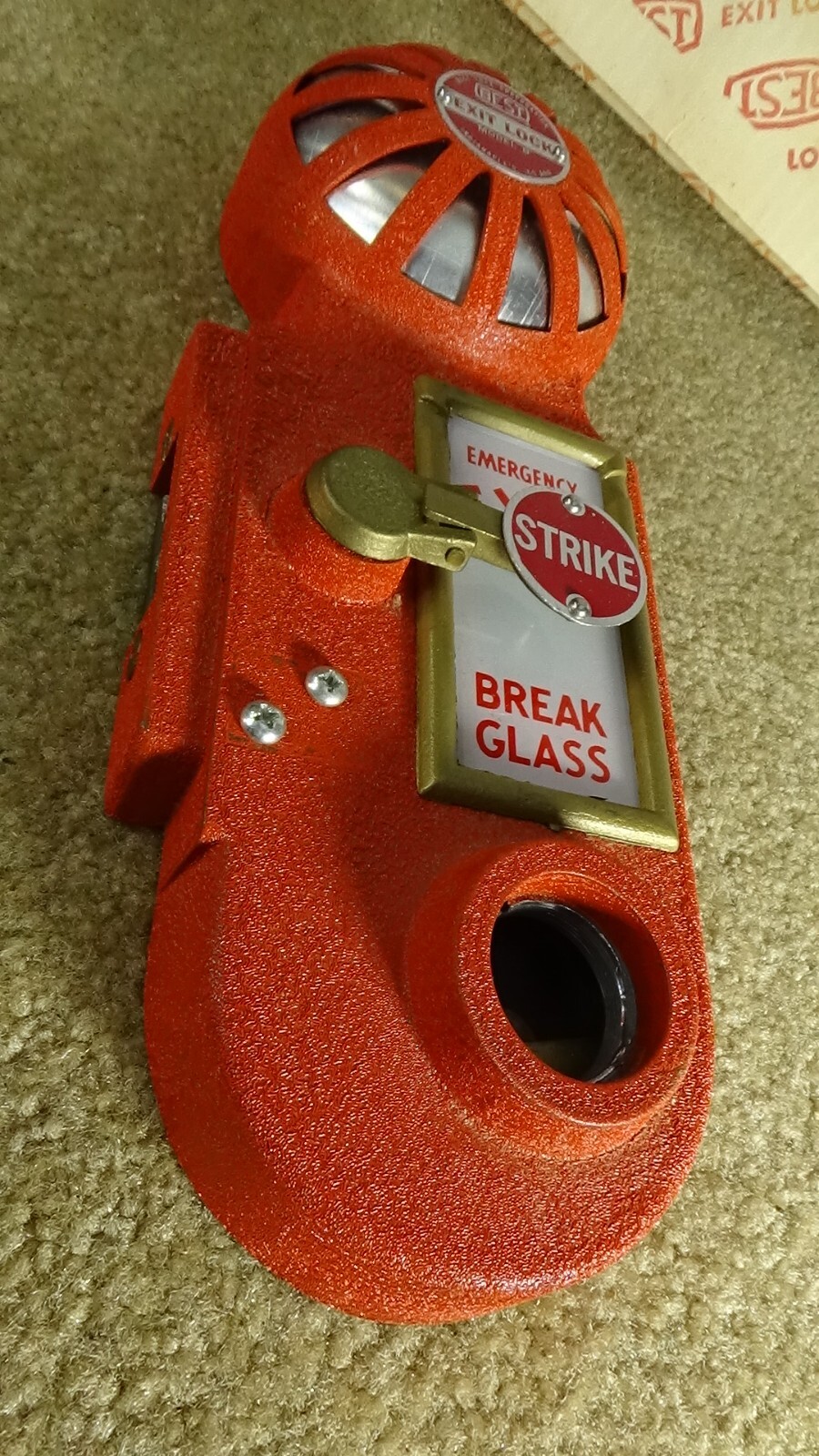 *1963* Vintage Best Universal Lock Co. Model B Exit Fire Alarm Lock w