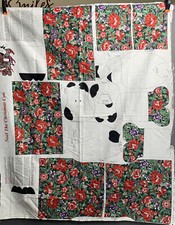 Noel The Christmas Cow Fabric Panel by Wamsutta Cut  Sew Soft Sculpture